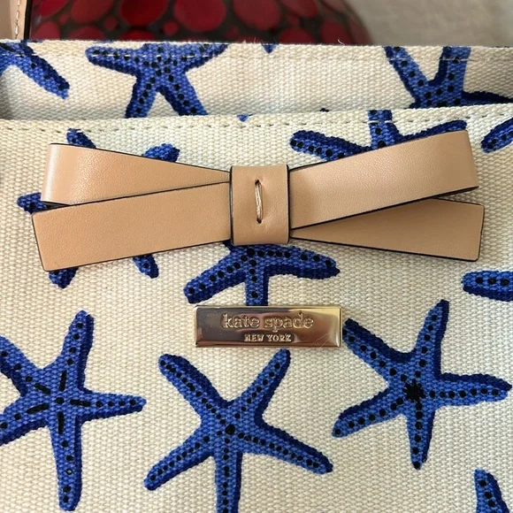 Kate Spade Dancing Starfish South Poplar Street Francis Canvas Tote Bags